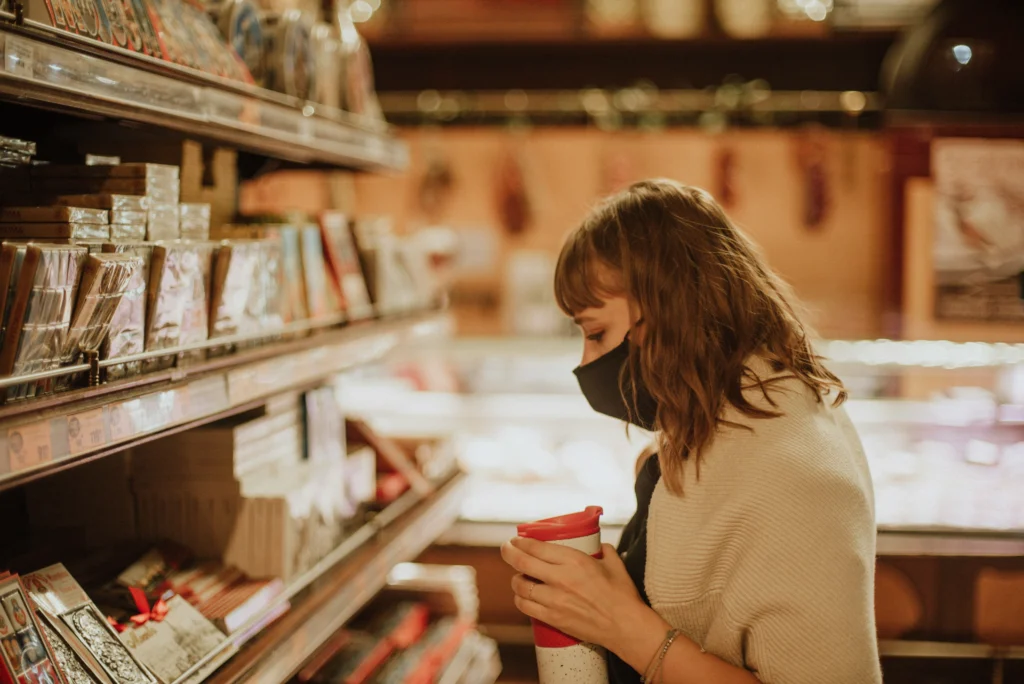 Saving money on groceries while shopping at a local supermarket